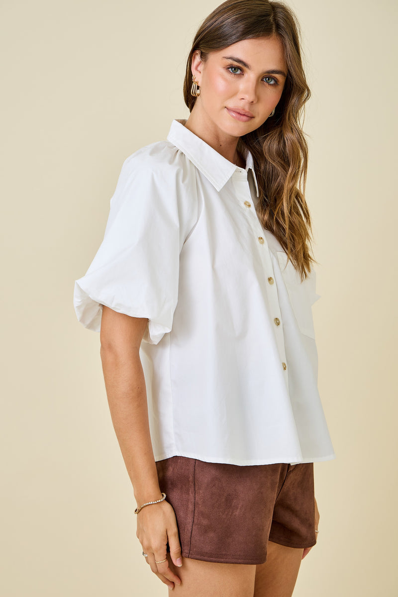 Burst My Bubble Top- Off White