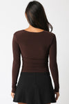 Entitled Top- Chocolate Brown