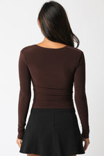Entitled Top- Chocolate Brown
