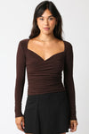 Entitled Top- Chocolate Brown