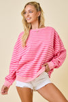 Candyland Sweatshirt- Pink/Light Pink