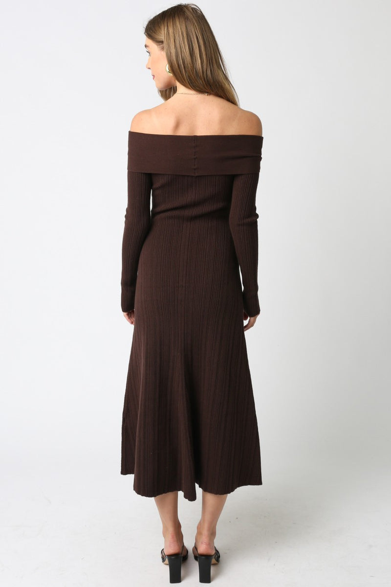 Sweater Dress- Dark Brown