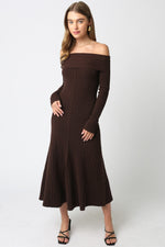 Sweater Dress- Dark Brown