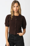 Autumn Glow Top- Dark Brown