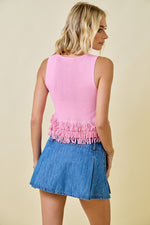 Never Back Down Top- Pink