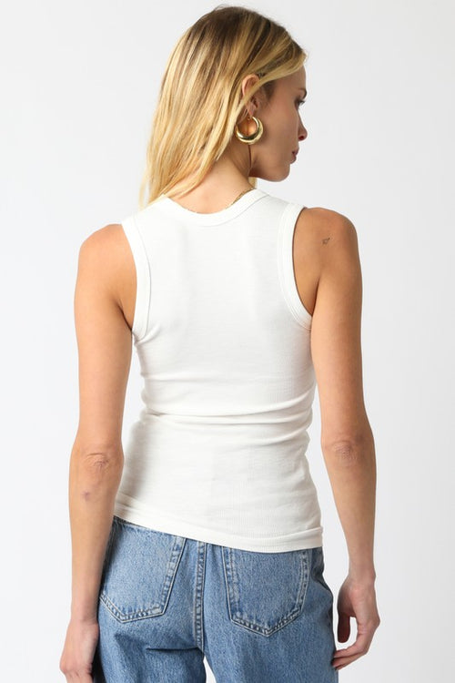 Go With It Top- Off White