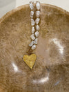 Blaze Necklace- Gold Pearl