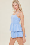 All Eyes On Me Romper- Blue