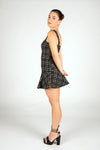 Lights Are Shining Dress- Black Tweed