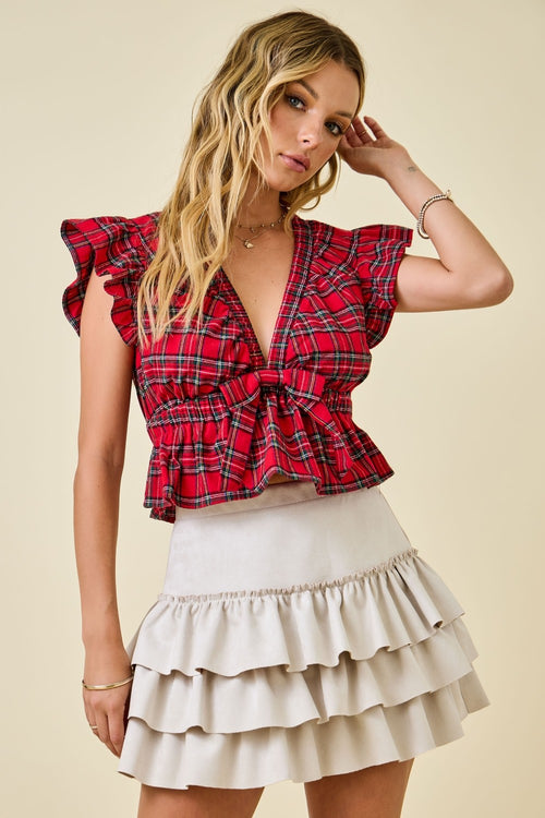 Top- Red Multi