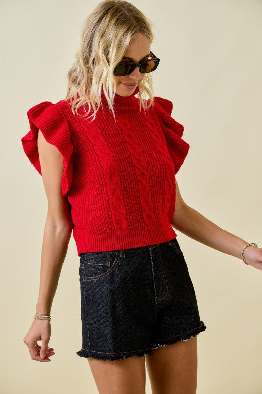 Always Busy Sweater- Red