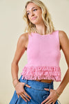 Never Back Down Top- Pink