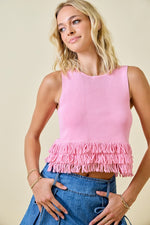 Never Back Down Top- Pink