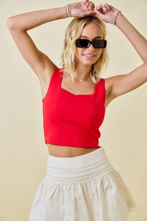 Goes With Everything Top- Red