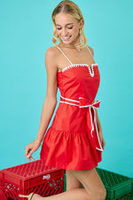 Gameday Everyday Dress- Red/White