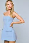 Flirty Flutter Dress- Light Blue