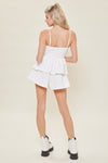 All Eyes On Me Romper- Off White