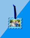 Neon Blue Mini Frame Ornament