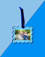 Neon Blue Mini Frame Ornament