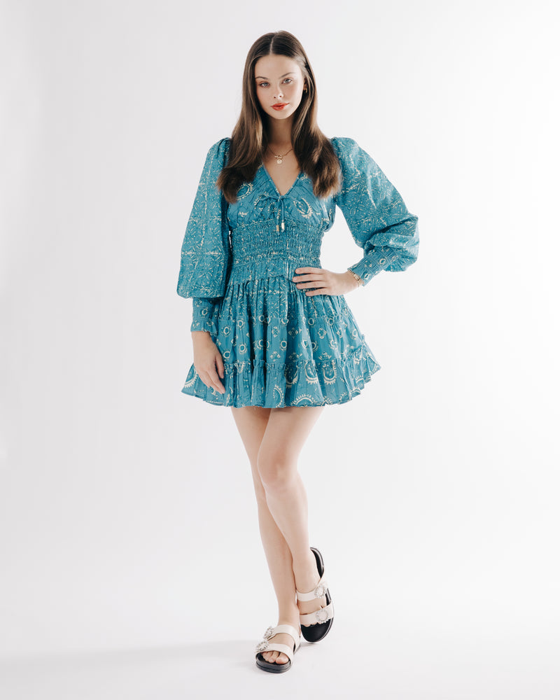 Cameron Mini Dress- Amelie Print Mix