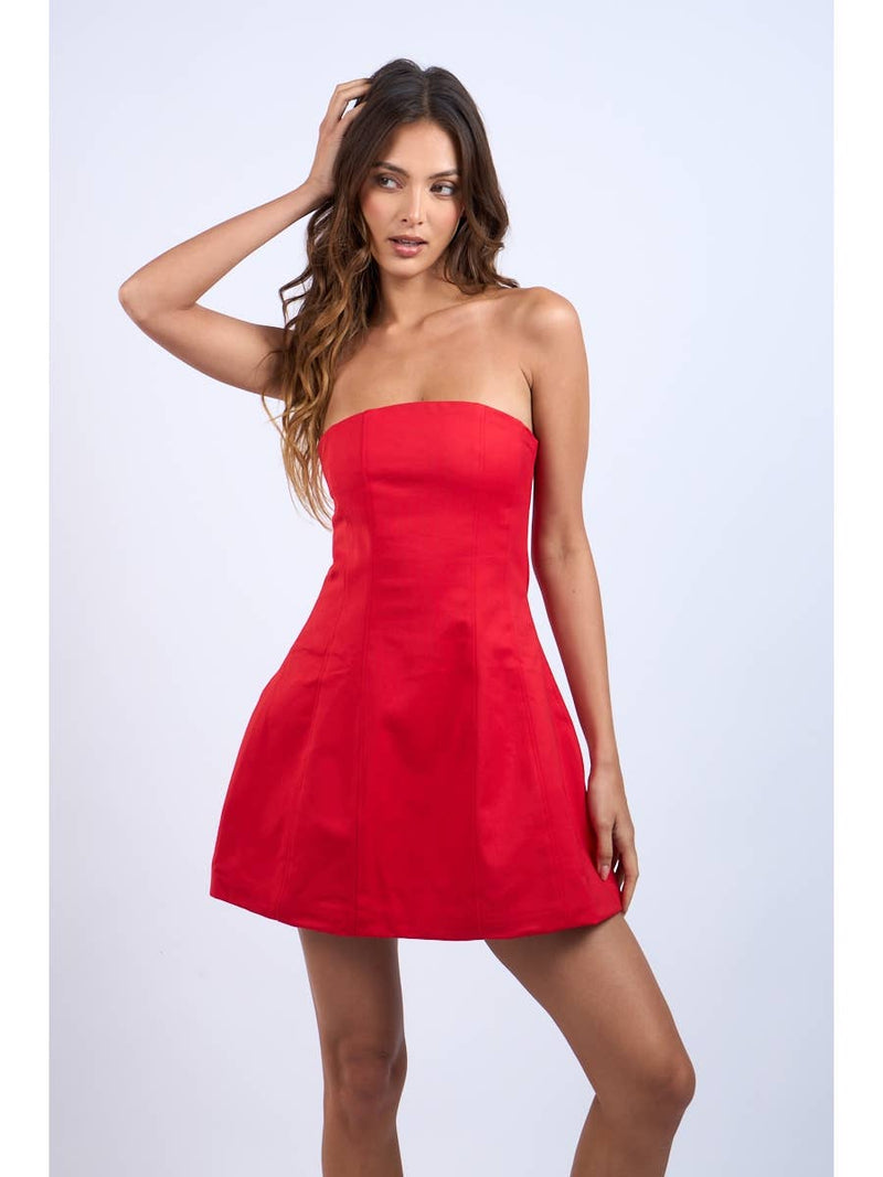 Touchdown Dress- Red