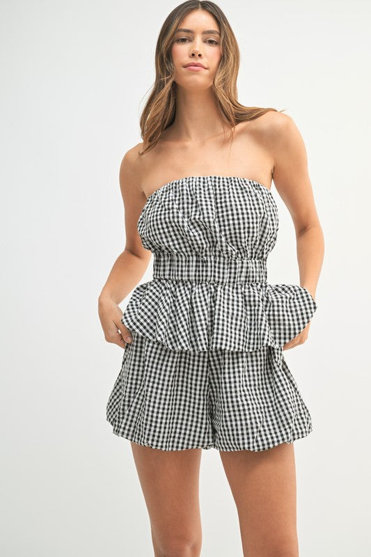 Simply Gingham Set- Black