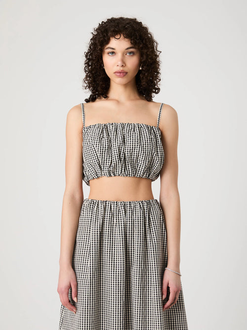 Gingham Top- Black Gingham