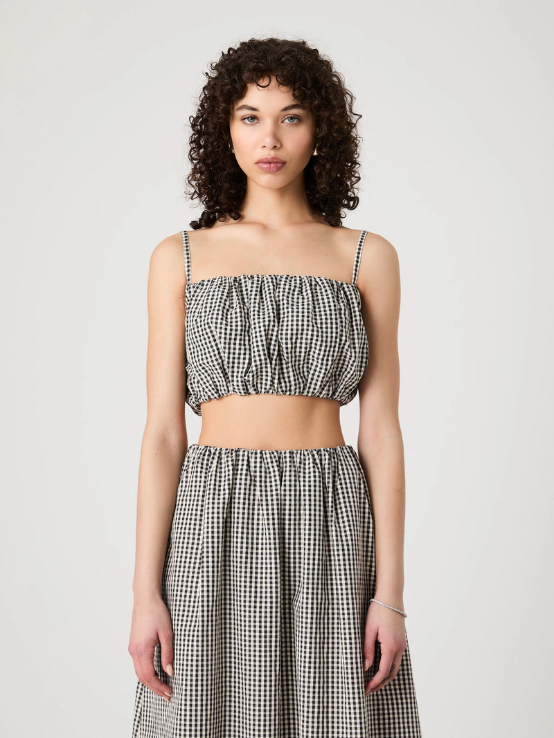 Gingham Top- Black Gingham