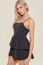 All Eyes On Me Romper- Black