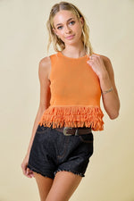 Never Back Down Top- Orange
