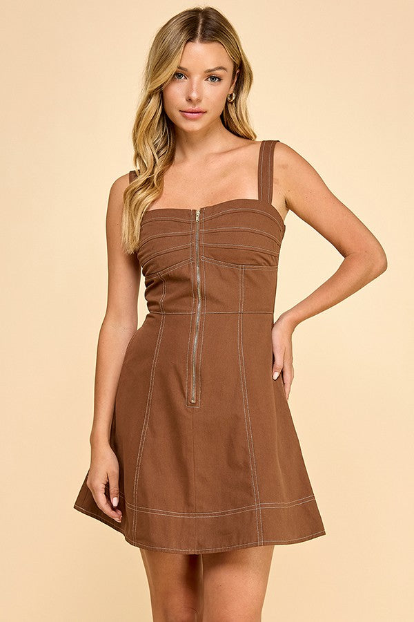 Mulled Cider Dress- Mocha