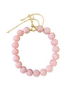 Chunky Beaded Necklace- Light Marble Pink