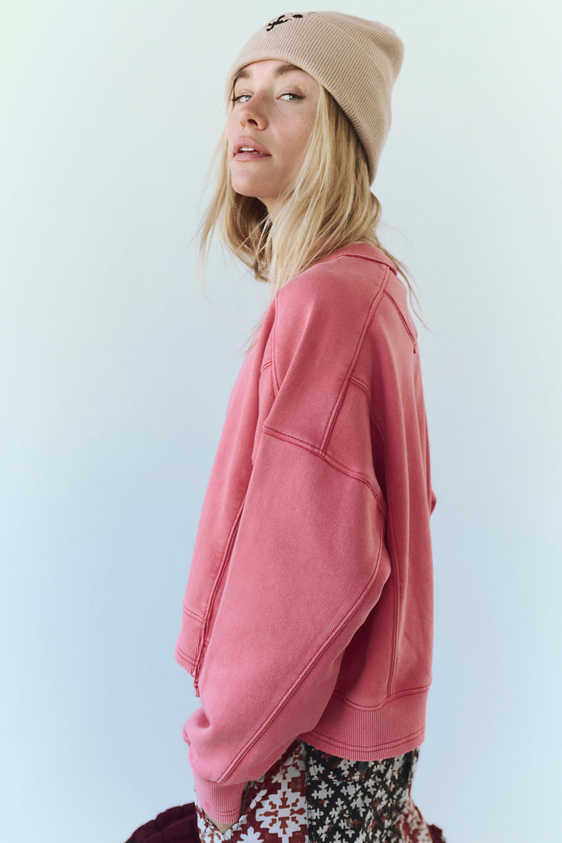 Intercept Pullover- Hibiscus