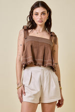 Everything Nice Top- Brown