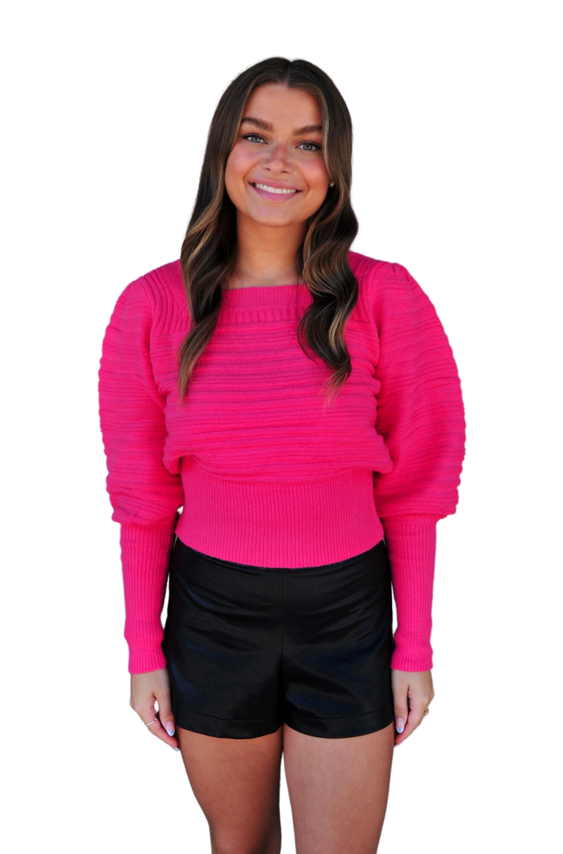Fencey Sweater - Fuchsia