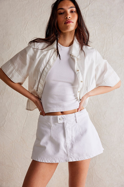Galivanting Skort- Optic White