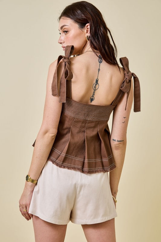 Everything Nice Top- Brown