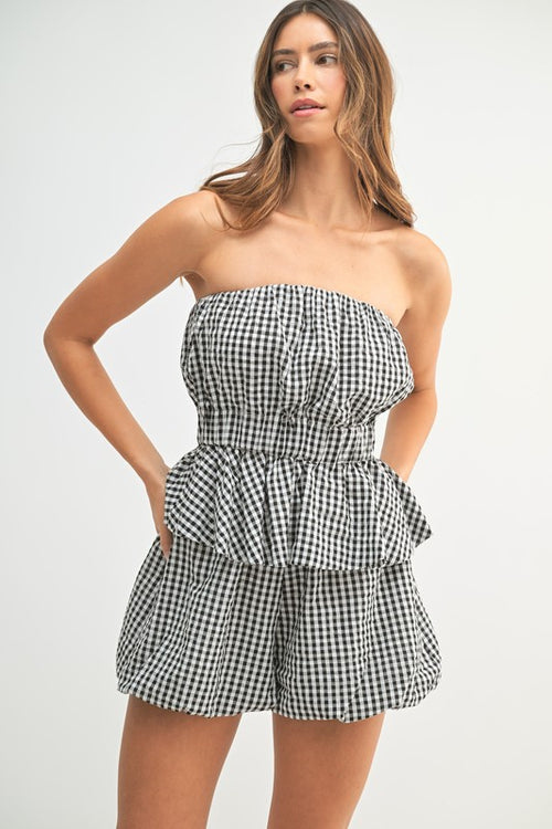 Simply Gingham Set- Black