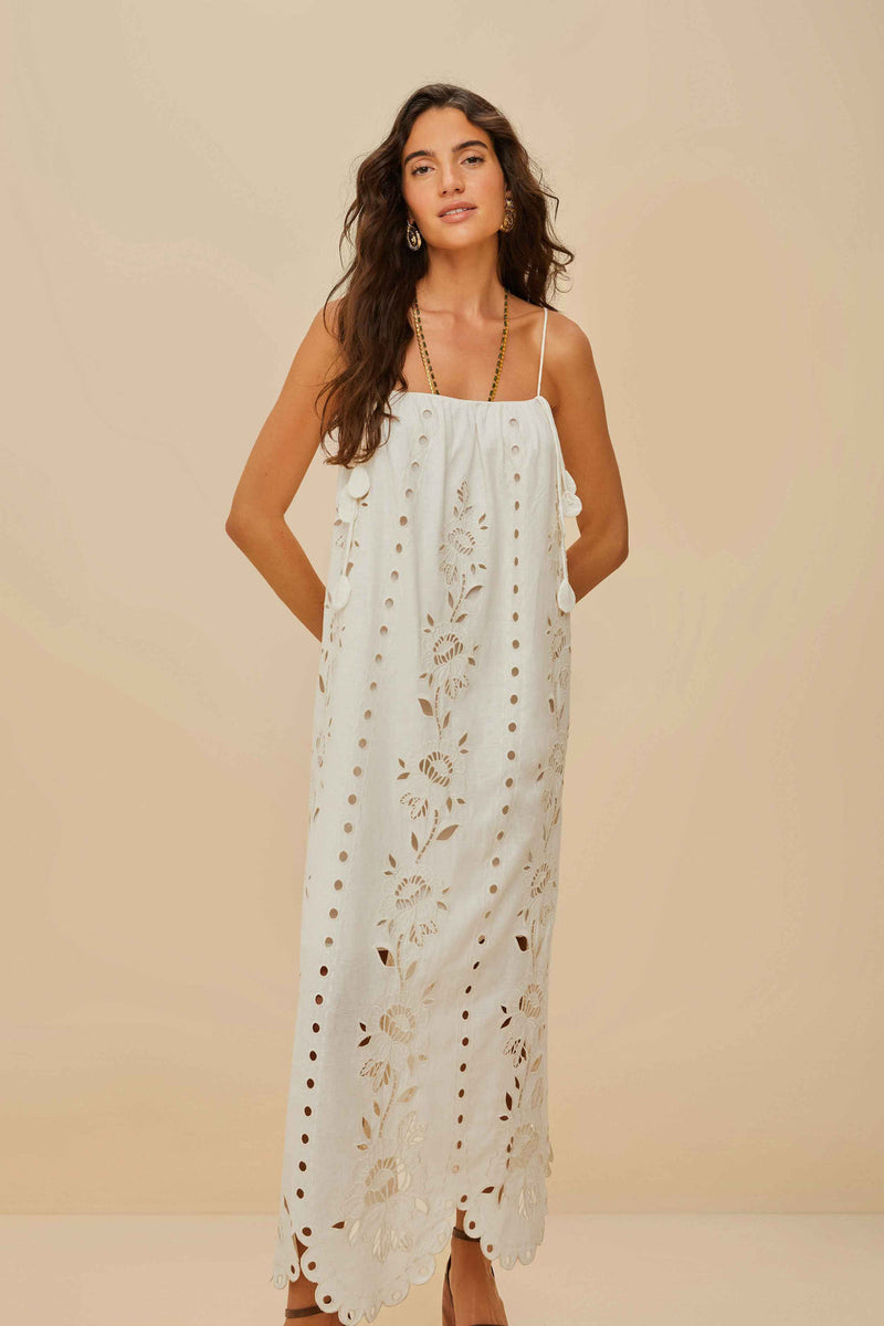 Off-White Richelieu Sleeveless Maxi Dress