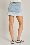 On A Roll Skirt- Washed Denim