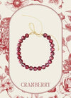 Chunky Beaded Necklace- Cranberry
