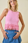 Never Back Down Top- Pink