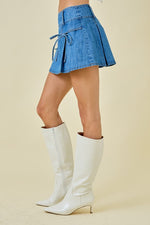 Go Get ‘Em Skirt- Washed Denim