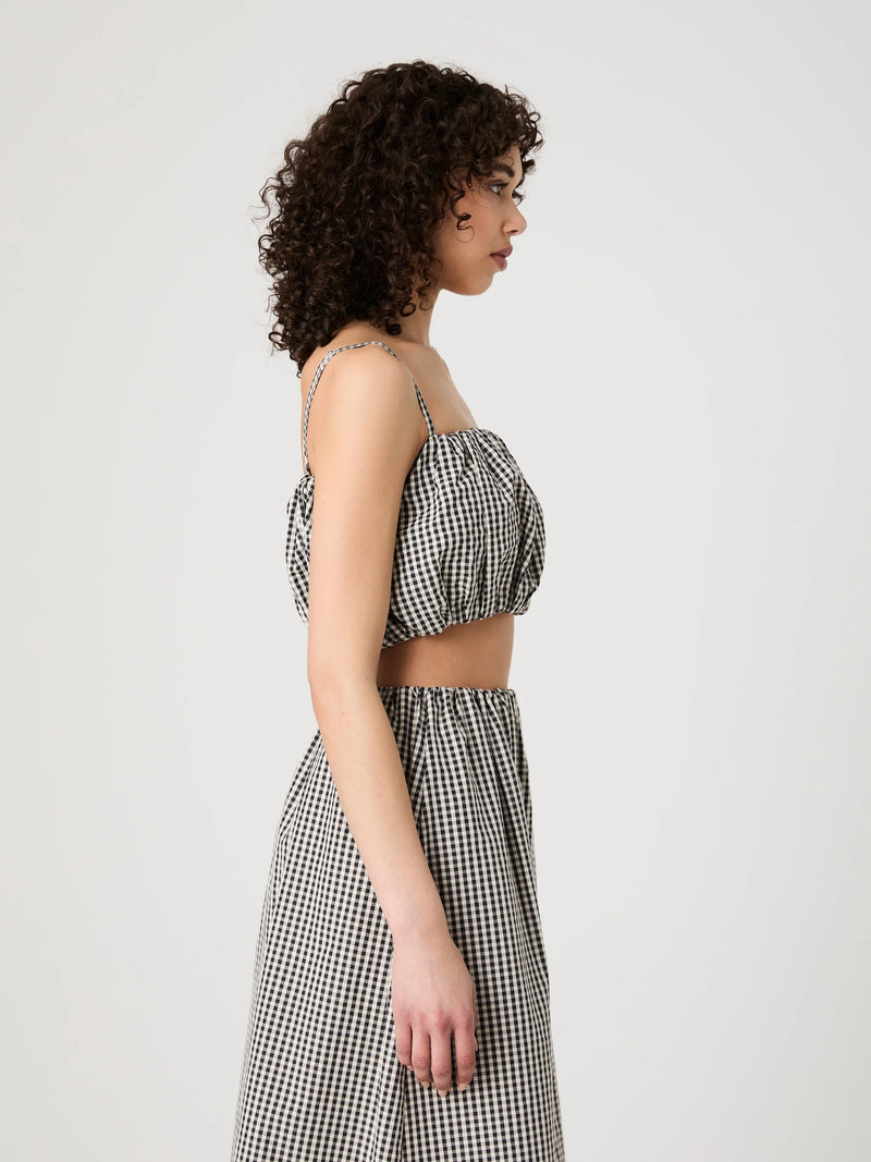 Gingham Top- Black Gingham