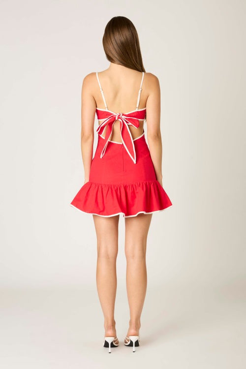 Run It Back Dress- Cherry