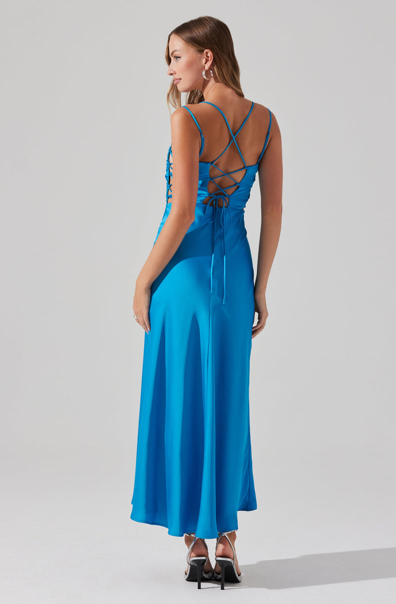 Antlia Maxi Dress- Turquoise Blue