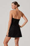 Deniz Strapless Mini Dress- Black