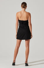 Deniz Strapless Mini Dress- Black