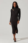 Audree Sweater Dress- Charcoal