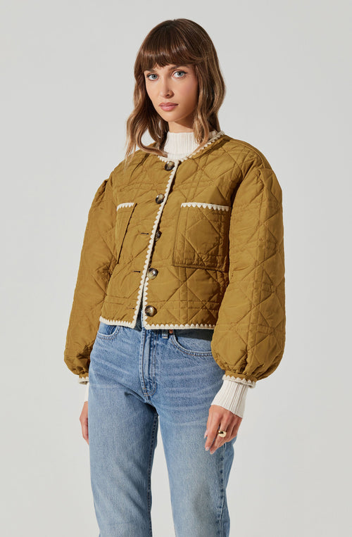 Acacia Quilted Jacket- Ginger